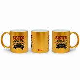 Typography Fusion Artwork Golden Coffee Mug